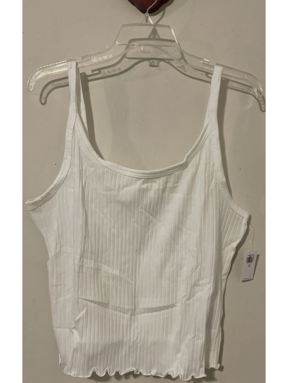 Old Navy Womens - XL Tall - White Ribbed Stretchy Tank Top NWT! A2490